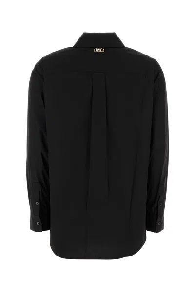 Michael Kors Michael  Black Stretch Poplin Shirt