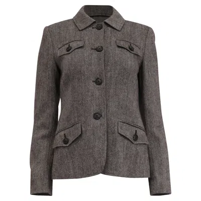 Michael Kors Michael  Blazer In Grey Wool In Gray
