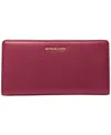 Michael Kors Michael  Bryant Large Slim Leather Snap Wallet In Purple