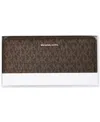 Michael Kors Michael  Bryant Large Slim Snap Wallet In Luggage