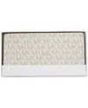 Michael Kors Michael  Bryant Large Slim Snap Wallet In Vanilla,acrn