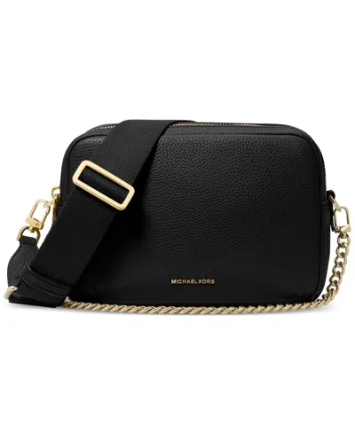 Michael Kors Michael  Bryant Medium Leather Double Zip Chain Camera Crossbody In Multi