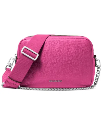 Michael Kors Michael  Bryant Medium Leather Double Zip Chain Camera Crossbody
