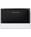 Michael Kors Michael  Bryant Medium Leather Zip Around Wallet In Black