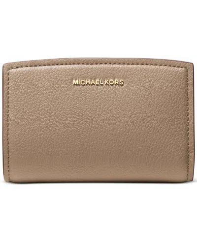 Michael Kors Michael  Bryant Medium Leather Zip Around Wallet In Brown