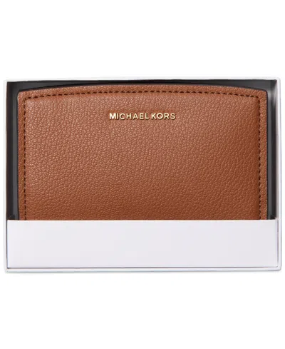 Michael Kors Michael  Bryant Medium Leather Zip Around Wallet In Luggage