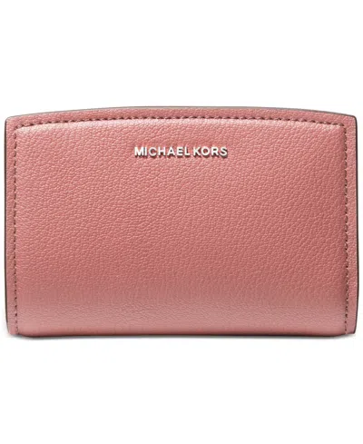 Michael Kors Michael  Bryant Medium Leather Zip Around Wallet In Brown