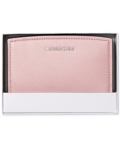 Michael Kors Michael  Bryant Medium Leather Zip Around Wallet In Smokey Rose