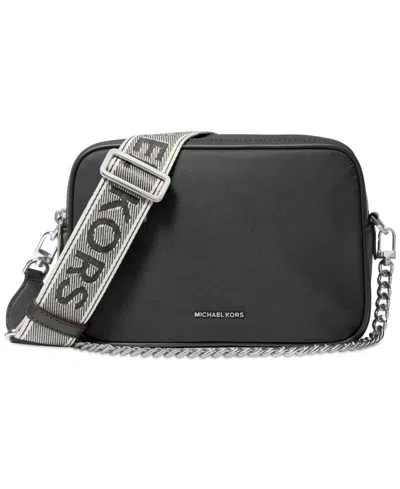 Michael Kors Michael  Bryant Mini Double Zip Chain Camera Crossbody In Black