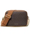 Michael Kors Michael  Bryant Mini Double Zip Chain Camera Crossbody In Brown,acorn