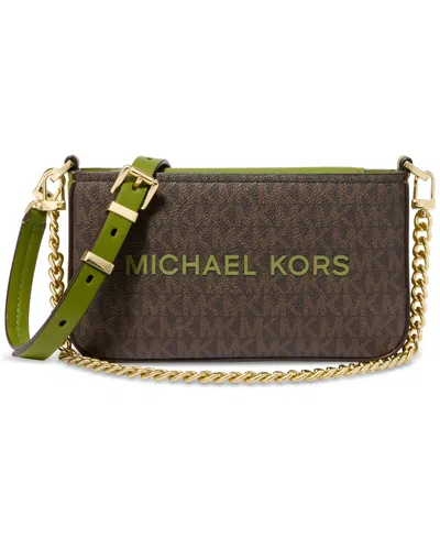 Michael Kors Michael  Bryant Small Double Zip Chain Camera Crossbody In Multi