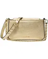 Michael Kors Michael  Bryant Small Leather Convertible Crossbody In Pale Gold