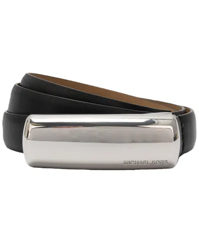 Michael Kors Michael  Bubble Plaque Leather Belt