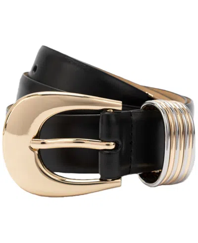 Michael Kors Michael  Buckle Fastening Leather Belt In Black