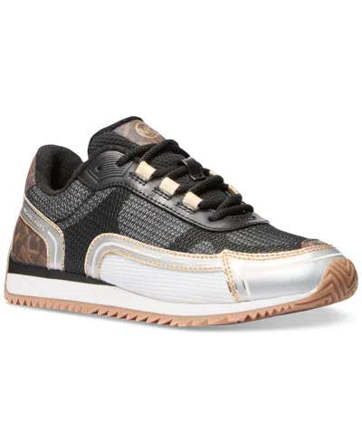 Michael Kors Michael  Byrdie Trainer Running Sneakers In Brown Multi
