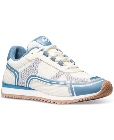Michael Kors Michael  Byrdie Trainer Running Sneakers In Dark Chambray Multi