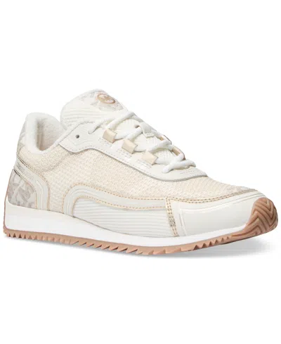 Michael Kors Michael  Byrdie Trainer Running Sneakers In Vanilla Multi