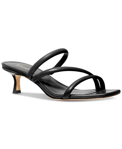 Michael Kors Michael  Celia Slip-on Slide Dress Sandals In Black
