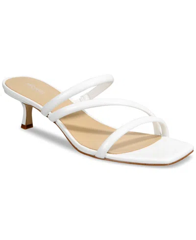 Michael Kors Michael  Celia Slip-on Slide Dress Sandals In Optic White
