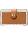Michael Kors Bi-fold Medium Wallet In Vanilla,ac