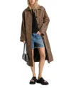 Michael Kors Michael  Cheetah Balmacaan Coat In Cafe