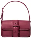 Michael Kors Michael  Colby Medium Leather Shoulder Bag In Purple