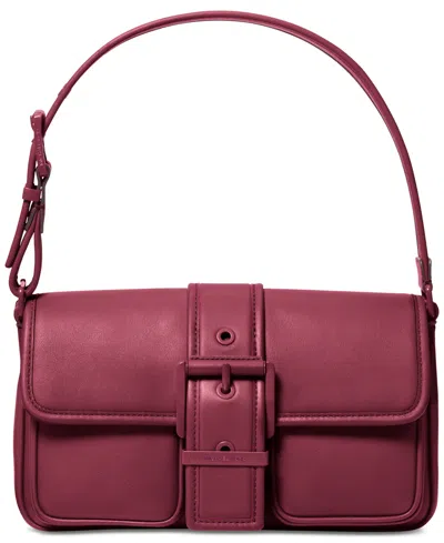 Michael Kors Michael  Colby Medium Leather Shoulder Bag In Purple