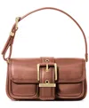 Michael Kors Michael  Colby Mini Leather Pouchette In Luggage