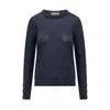 Michael Kors Michael  Crewneck Knitted Jumper In Blue
