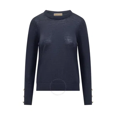 Michael Kors Michael  Crewneck Knitted Jumper In Blue