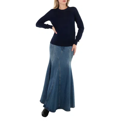 Michael Kors Michael  Crewneck Knitted Jumper, Size Small In Blue