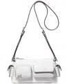 Michael Kors Michael  Dakota Small Leather Convertible Pocket Crossbody In Optic White
