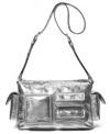 Michael Kors Michael  Dakota Small Pocket Shoulder Bag In Silver
