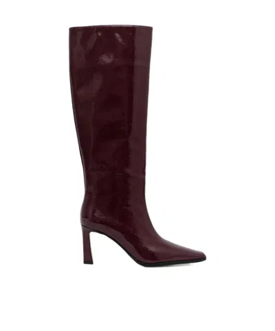 Michael Kors Michael  Darrah Burnished Boots In Burgundy