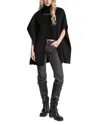 Michael Kors Double Face Wool Blend Cape In Black