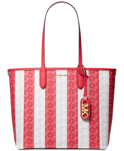 Pink Mk Reversible Bag Michael Kors Large Eliza EW Open Tote Bag