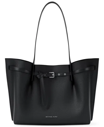 Michael Kors Michael  Emilia Extra Large East West Center Zip Tote Bag In Black