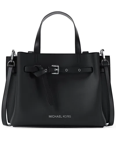 Michael Kors Michael  Emilia Satchel Small Bag In Black