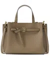 Michael Kors Michael  Emilia Small Center Zip Satchel Bag In Brown