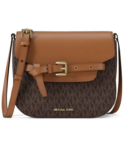 MICHAEL KORS MICHAEL MICHAEL KORS EMILIA SMALL SADDLE CROSSBODY BAG
