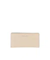 Michael Kors Michael  Empire Logo Plaque Medium Wallet In Neutral