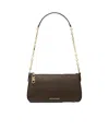 Michael Kors Michael  Empire Medium Signature Logo Chain-link Pochette In Black