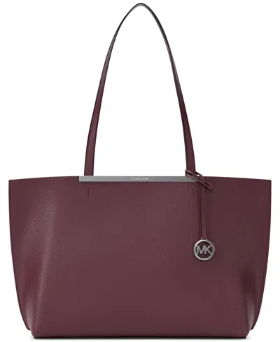 Michael Kors Michael  Evelyn Extra Large East West Top Zip Tote In Burgundy