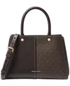Michael Kors Michael  Flora Medium Satchel In Brown