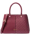 Michael Kors Michael  Flora Medium Satchel In Purple