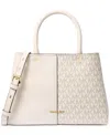 Michael Kors Michael  Flora Medium Satchel In White