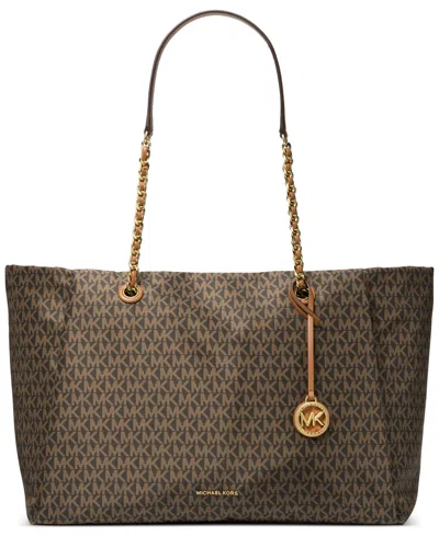 Michael Kors Michael  Georgia Extra-large Top Zip Tote In Brown,acorn