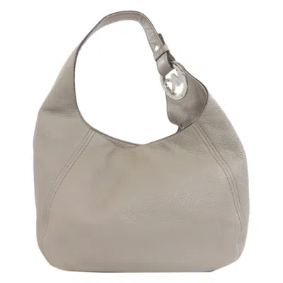 Pre-owned Michael Kors Michael  Gray Leather Shoulder Bag ()