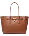 Michael Kors Michael  Hamilton Leather Extra Large Tote In Brown
