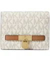 Michael Kors Michael  Hamilton Logo Compact Wallet In Multi